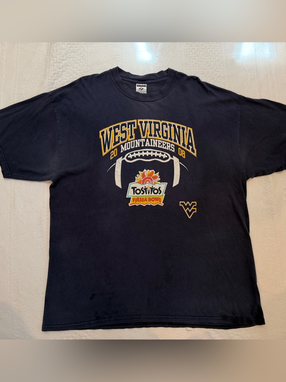 WVU West Virginia Mountaineers Football Fiesta Bowl 2008 Tee Shirt Adult XL